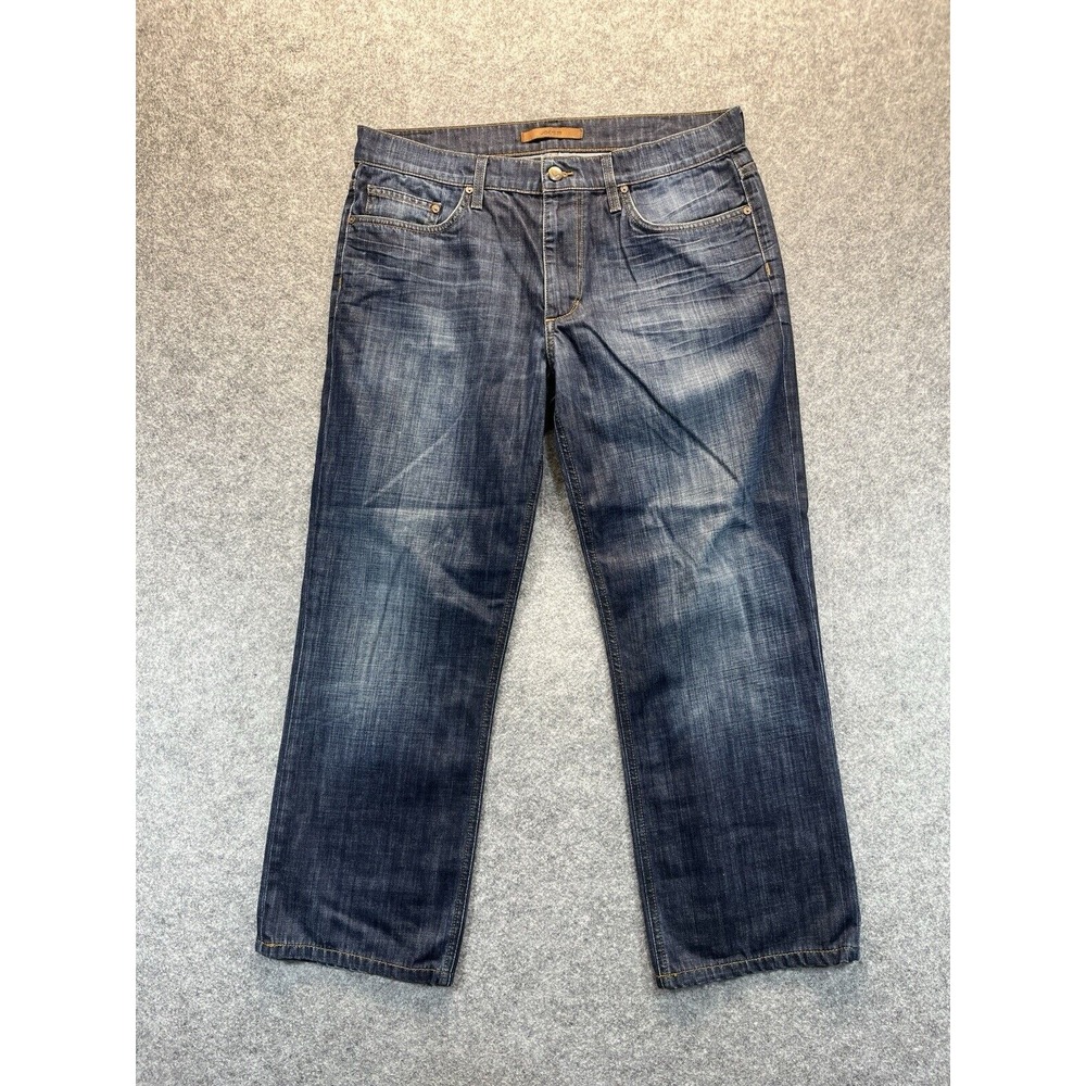 Joes Jeans Mens 34‎ 34x28 The Rebel Relaxed Fit Straight Leg Dark Blue Denim